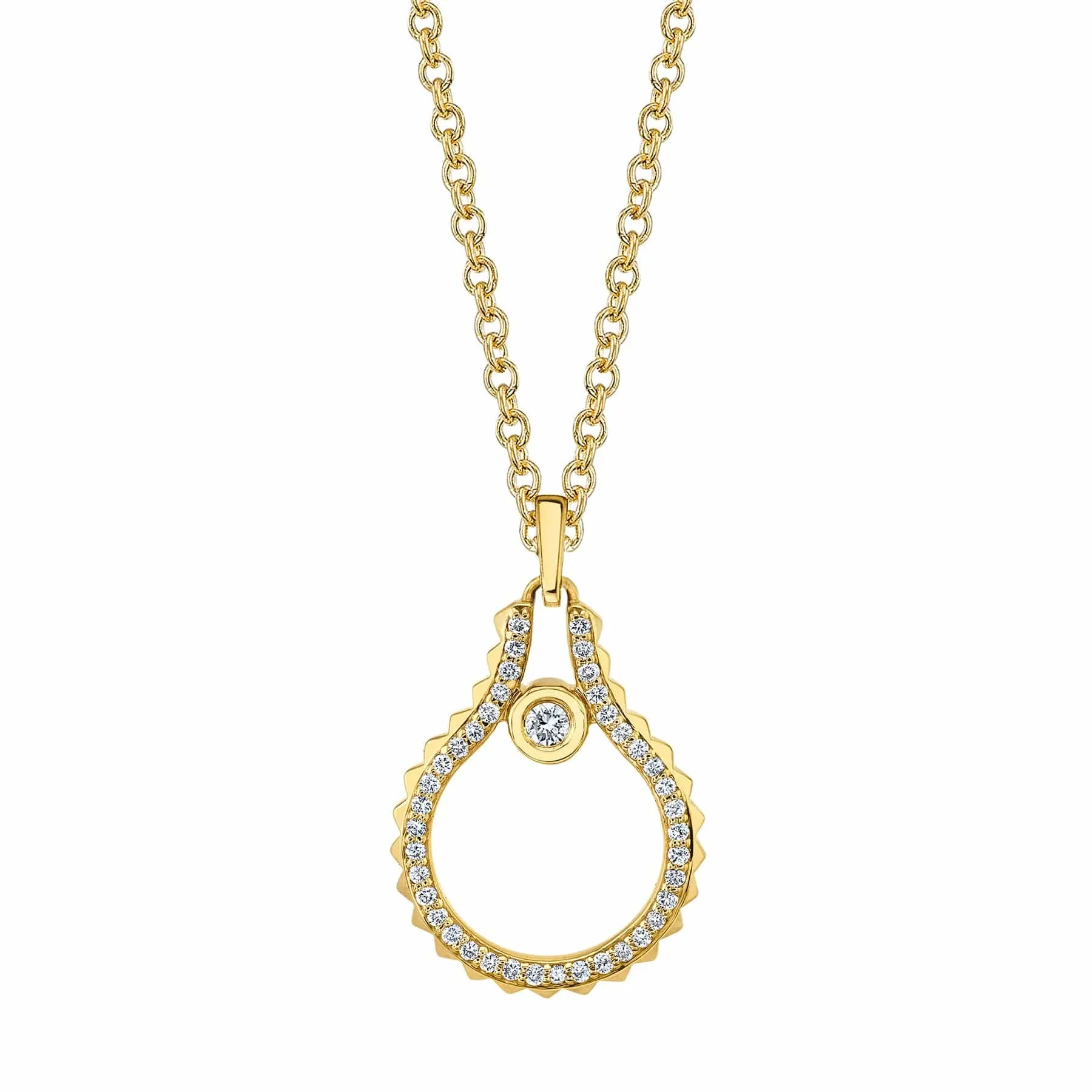 0.23ctw Diamond Pavé Mini Signature MM Tetra Pendant