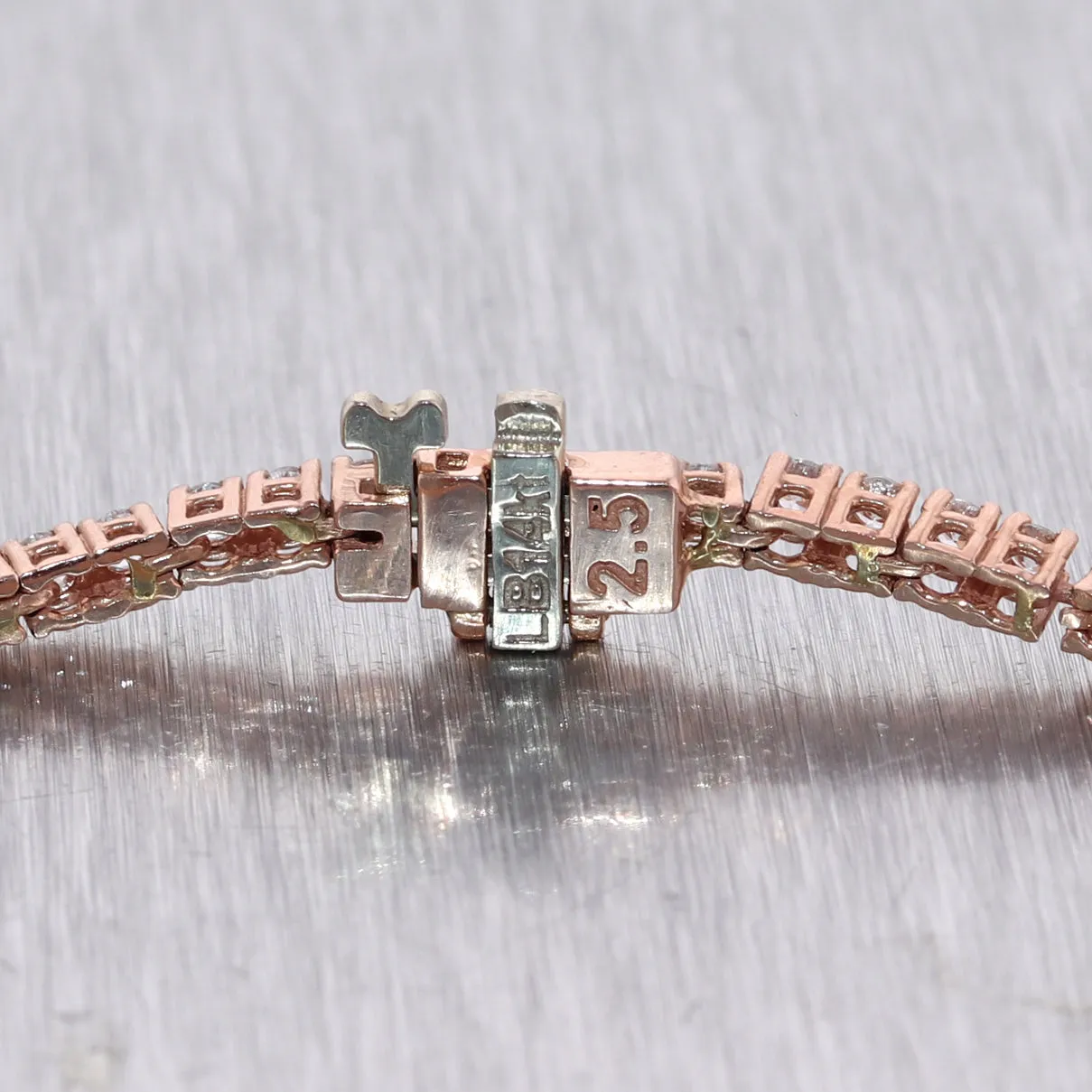 14k Rose Gold 2.50ctw Diamond Tennis Bracelet