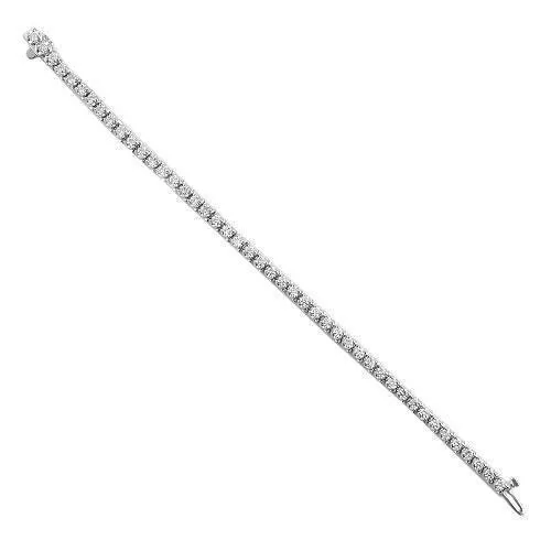 14K Solid White Gold Womens Diamond Tennis Bracelet 3.50  Ctw