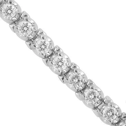 14K Solid White Gold Womens Diamond Tennis Bracelet 3.50  Ctw