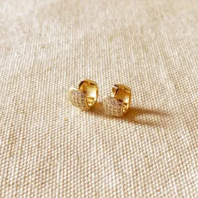 18k Gold Filled Mini Chunky Cubic Zirconia Clicker