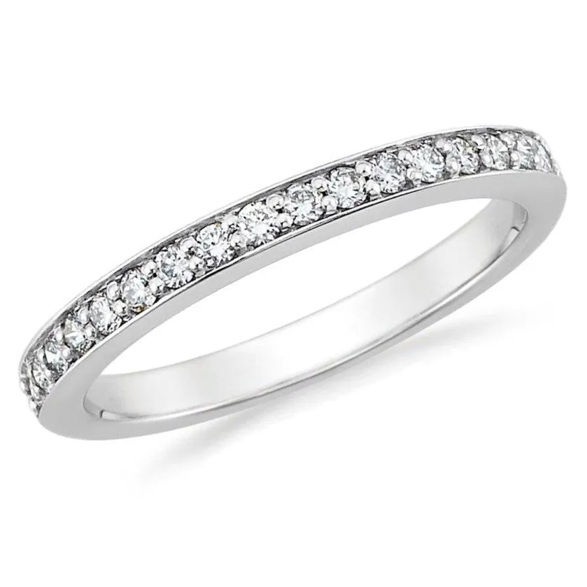 2/5th Way Channel Diamond Band (0.22 ct Diamonds) in Platinum