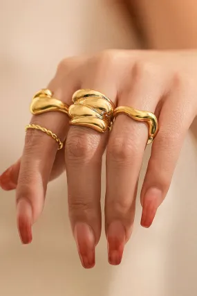 4pc Metal Ring Set