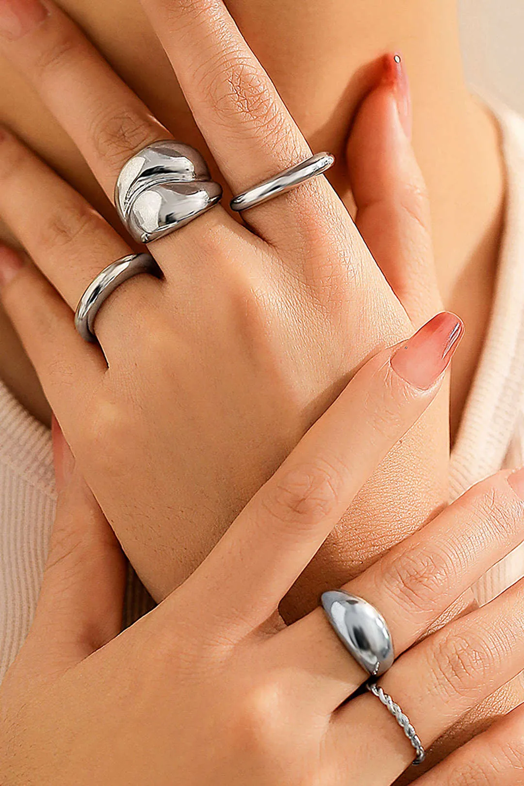 4pc Metal Ring Set