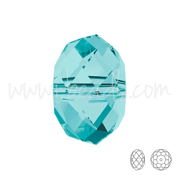 5040 Swarovski briolette beads light turquoise 6mm (10)