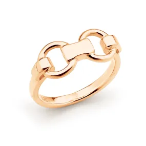 9ct Rose Gold Dainty "D" Ring