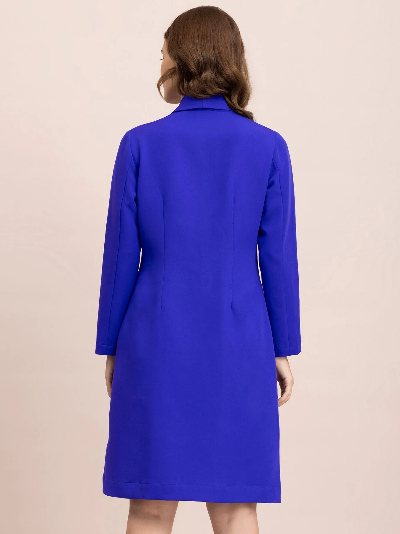 A Line Blazer Dress - Royal Blue