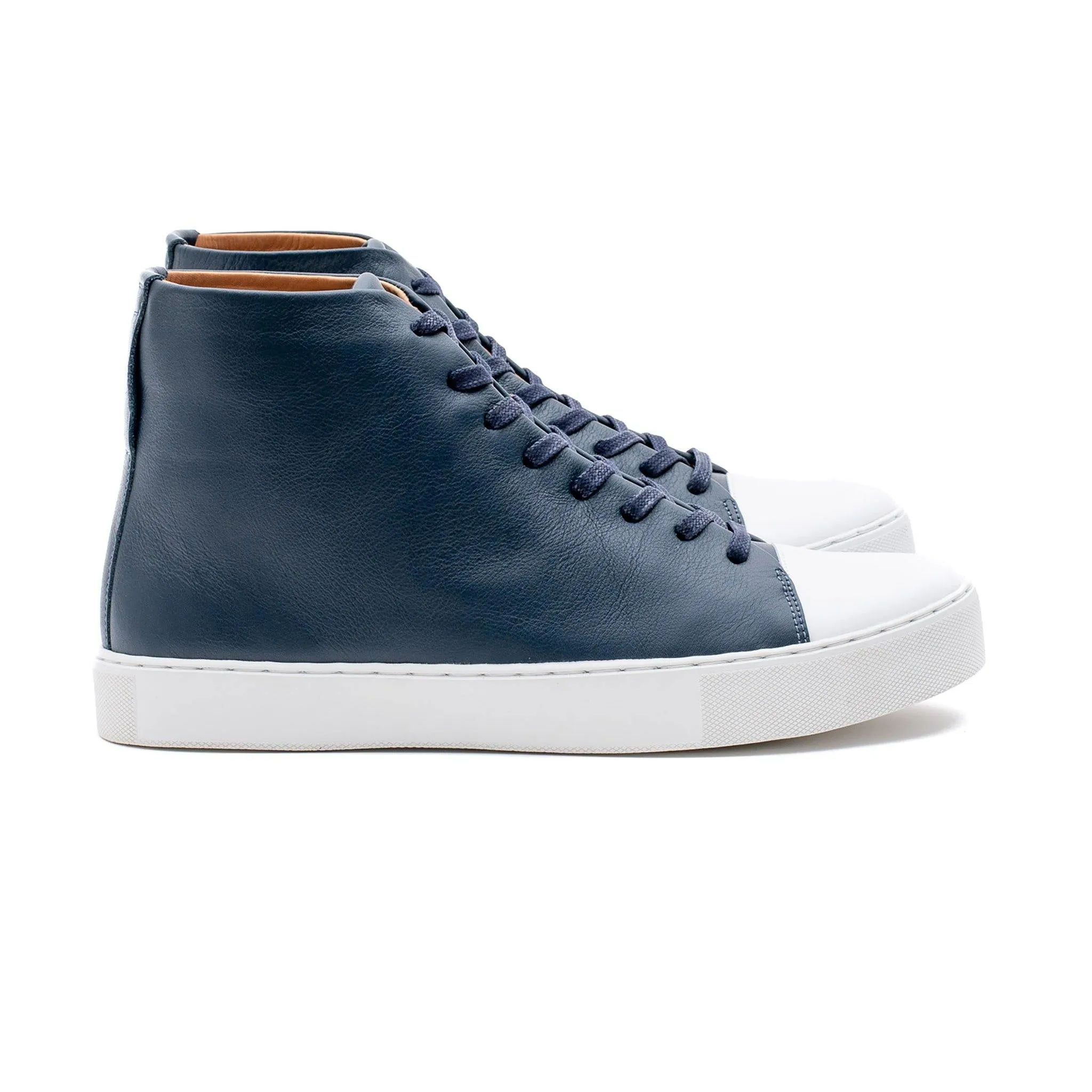 Abington Hi Toe Cap - Navy Calf