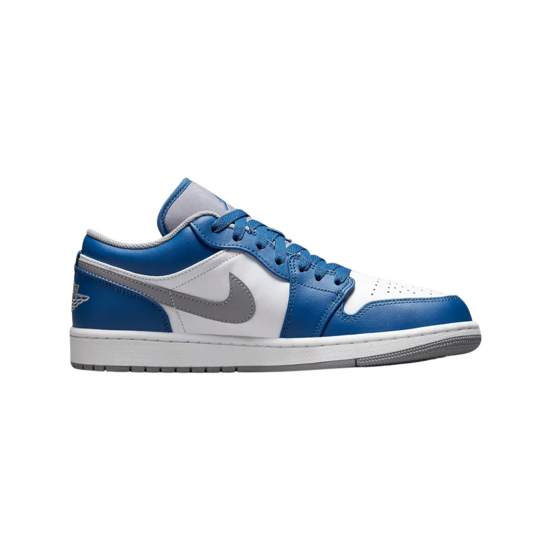 Air Jordan 1 Low True Blue Cement Grey White