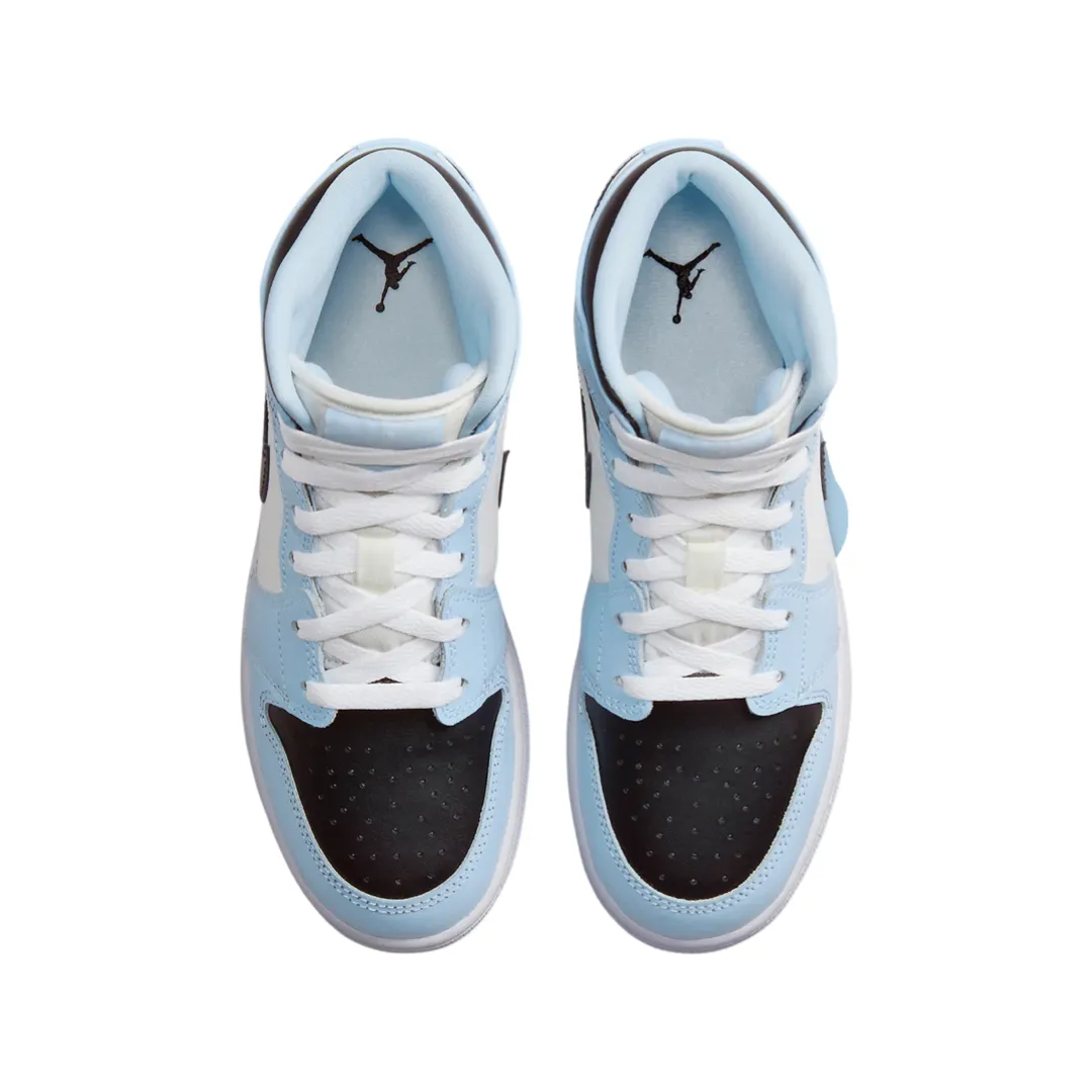 Air Jordan 1 Mid GS Ice Blue Black Sail White