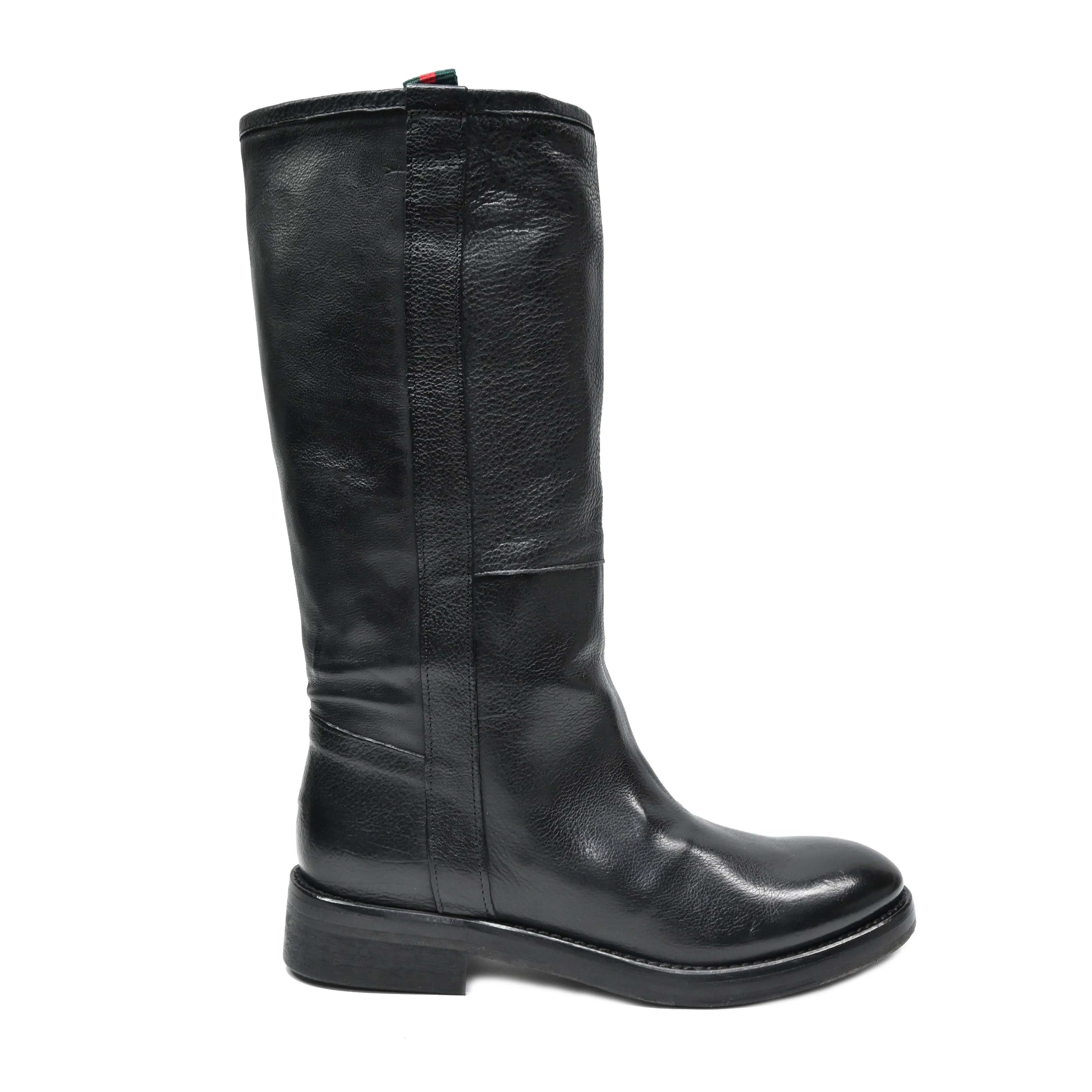 ALEX 02 - Horse Boots Mid Leather BLACK