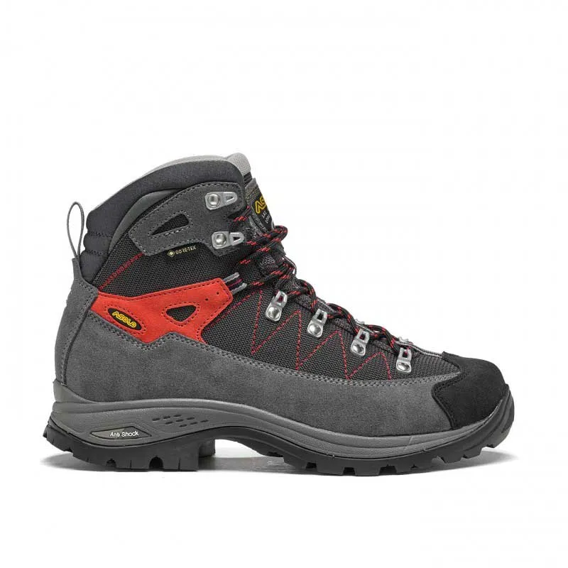 Asolo Finder GV ML Womens Hiking Boot - Grey/Gunmetal/Poppy Red