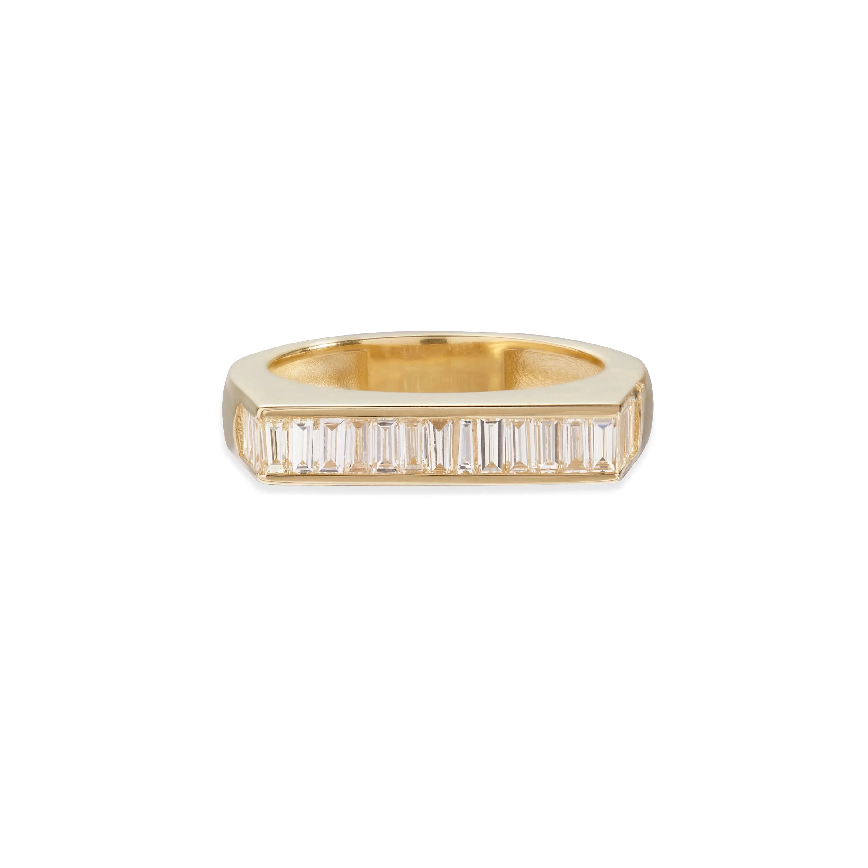 BAGUETTE DIAMOND FLAT BAR RING