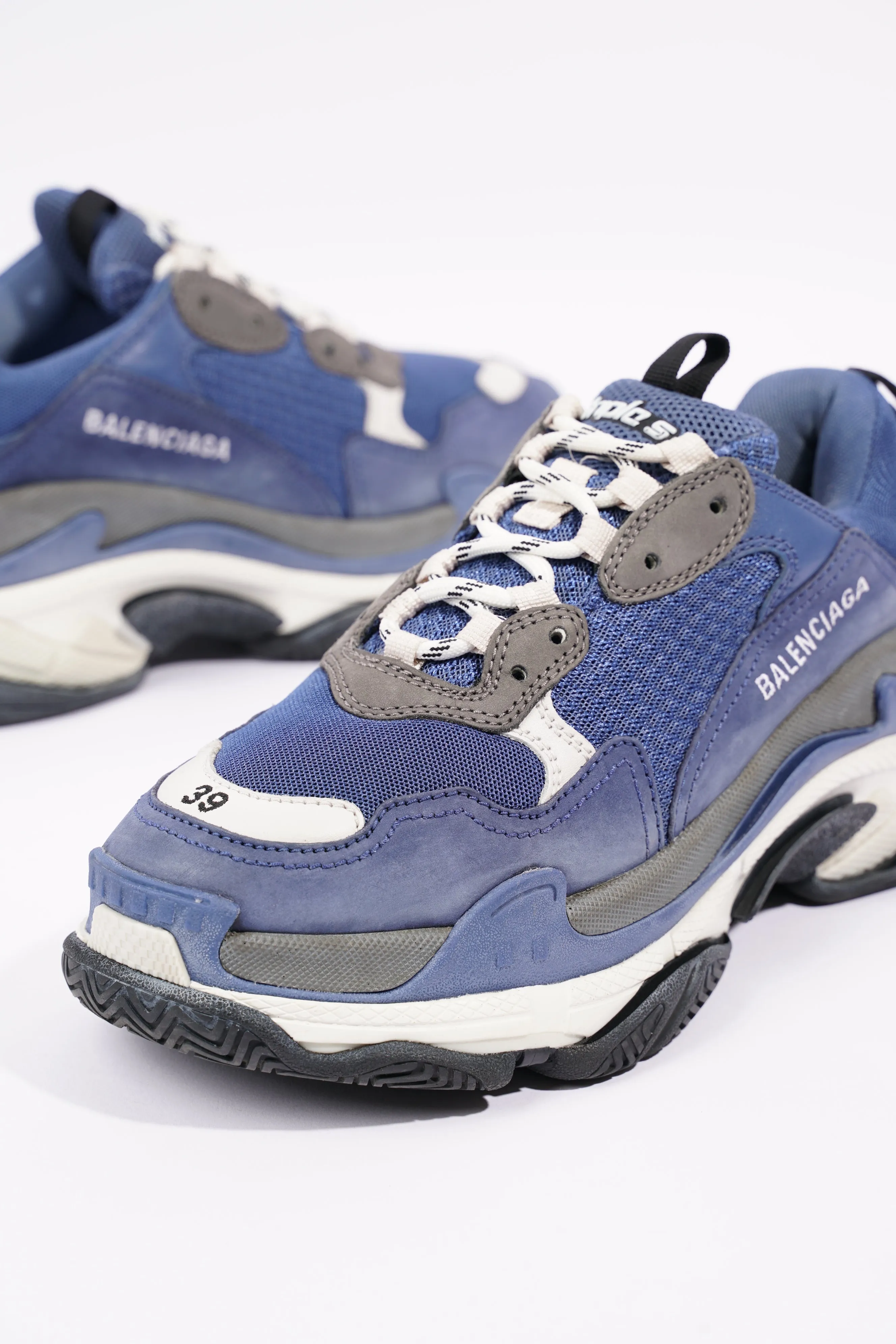 Balenciaga Mens Triple S Navy / Grey / White EU 39 / UK 5