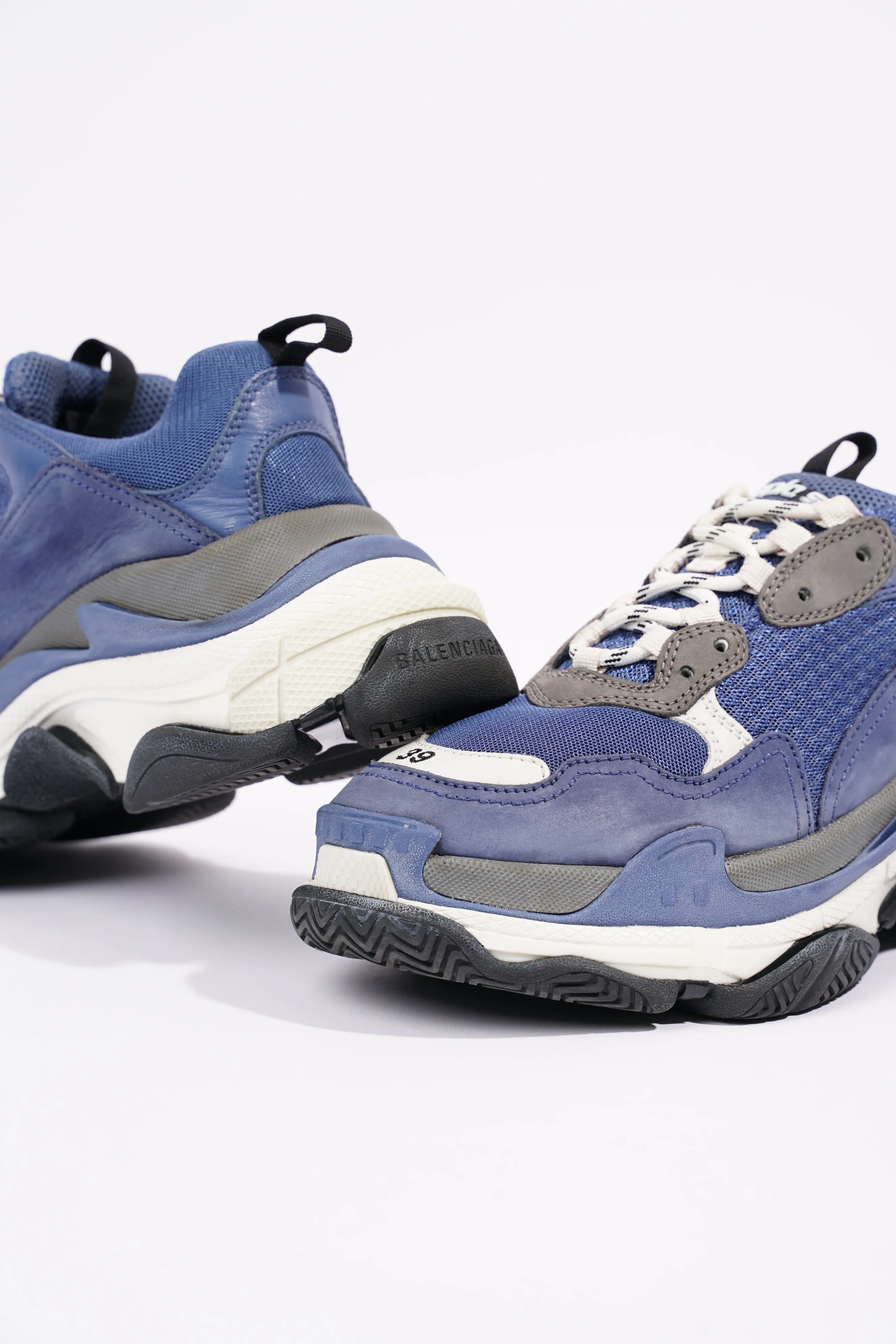 Balenciaga Mens Triple S Navy / Grey / White EU 39 / UK 5