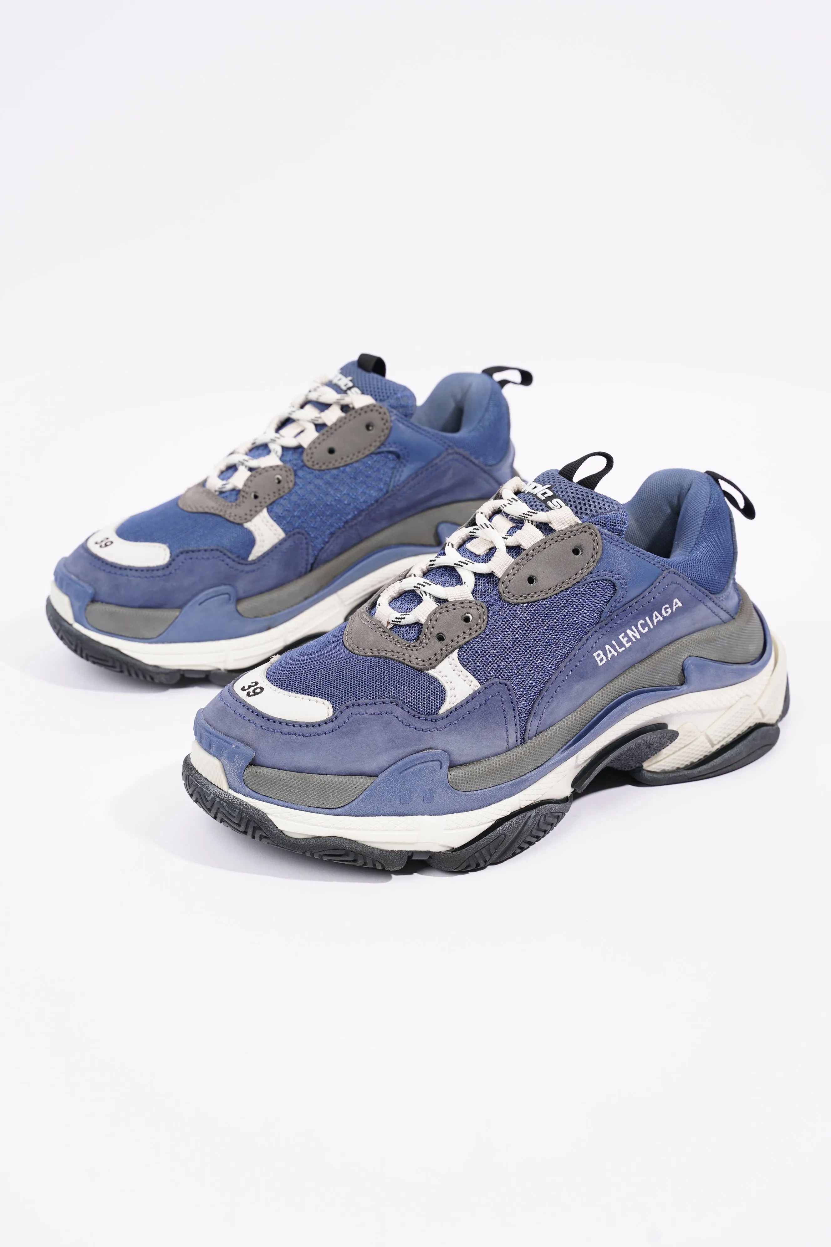 Balenciaga Mens Triple S Navy / Grey / White EU 39 / UK 5