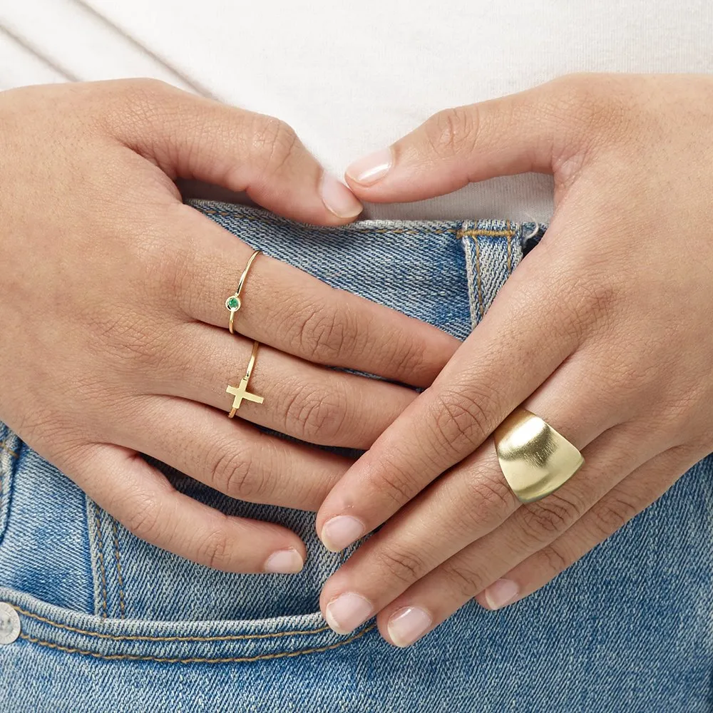 Birthstone Stacking Ring With Citrine