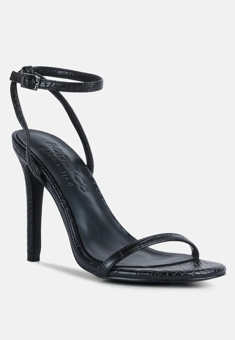 Blondes Croc High Heeled Sandal By Ruw