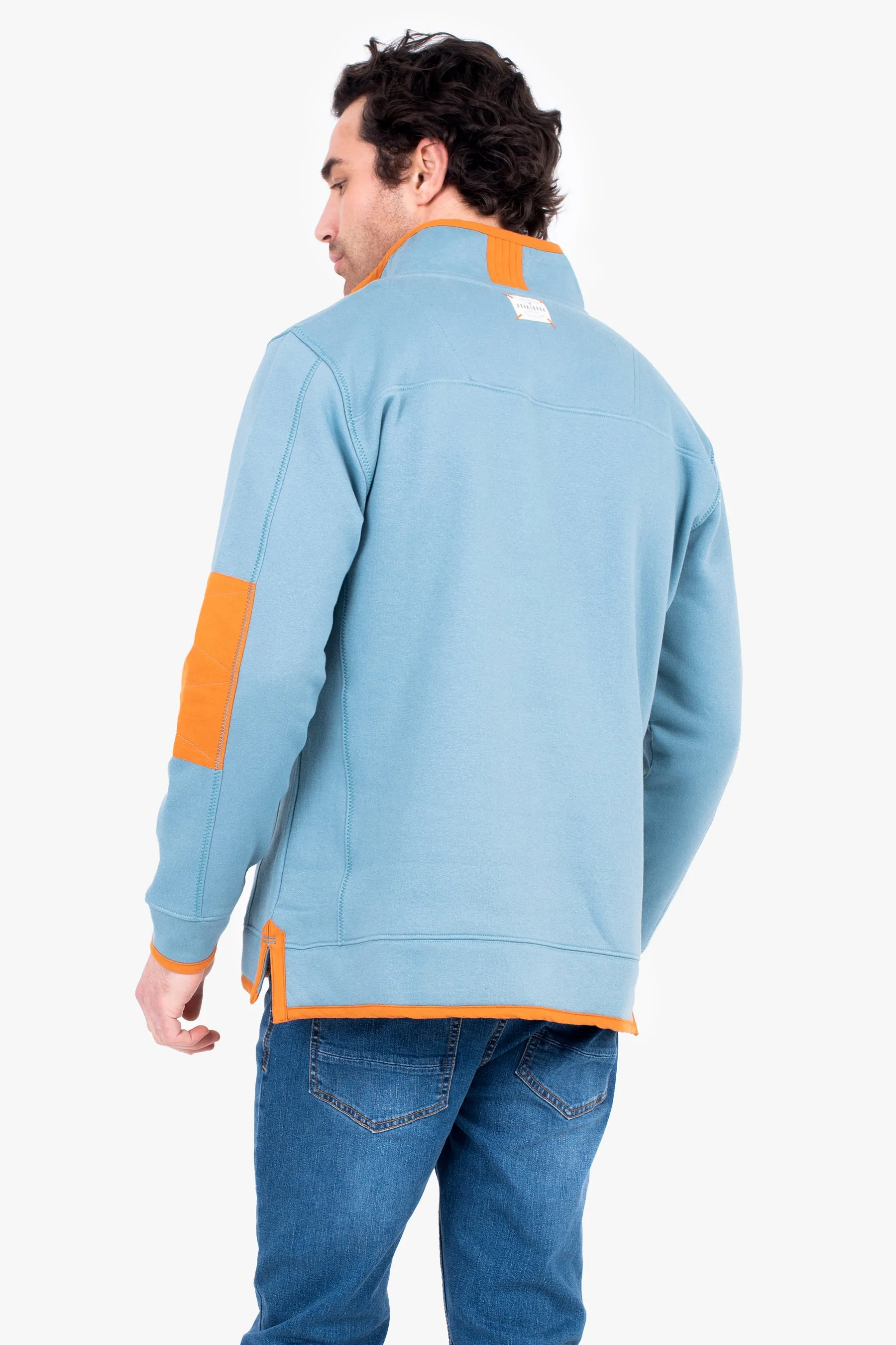 Blue Quarter Zip Sweat