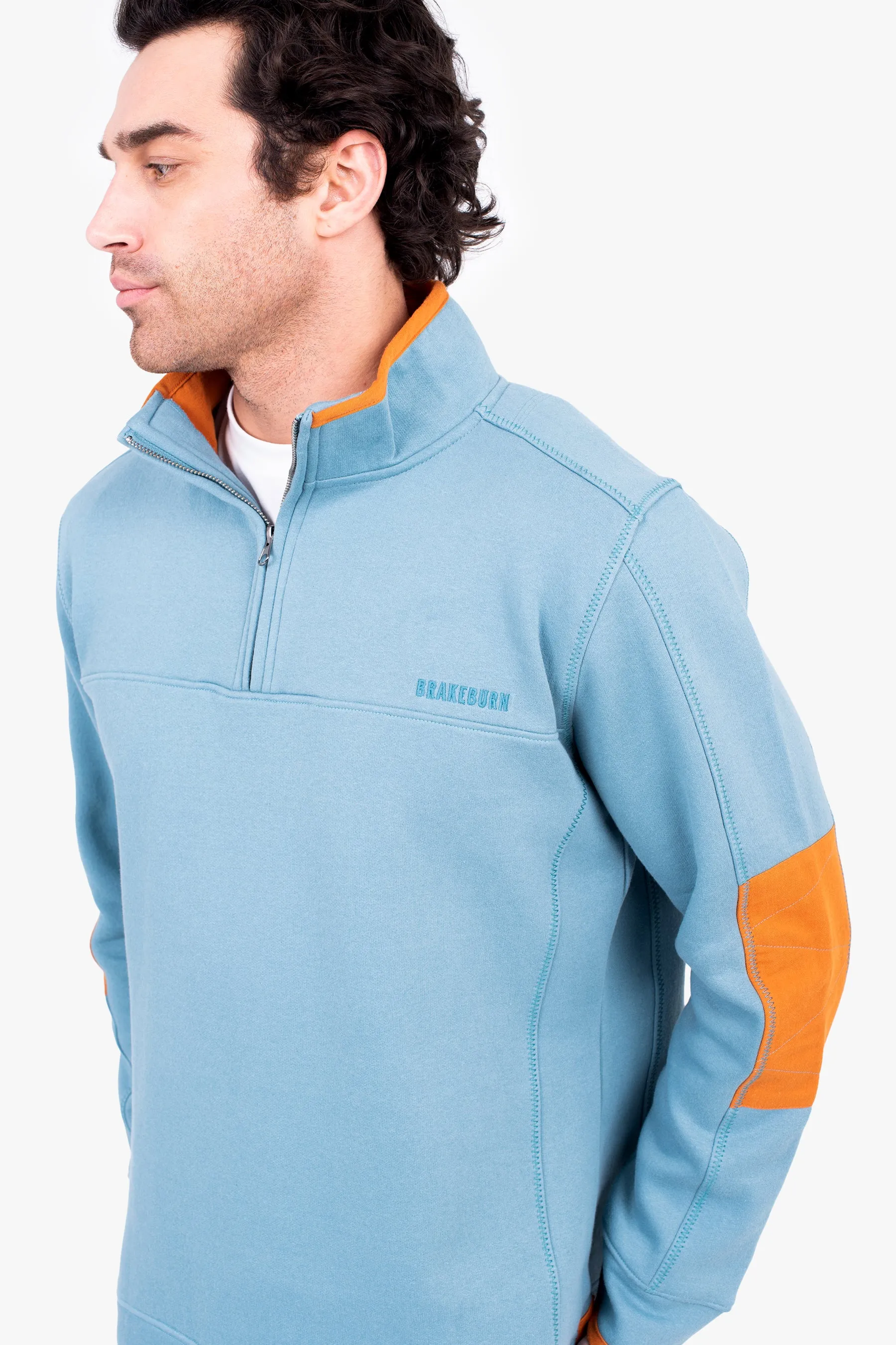 Blue Quarter Zip Sweat