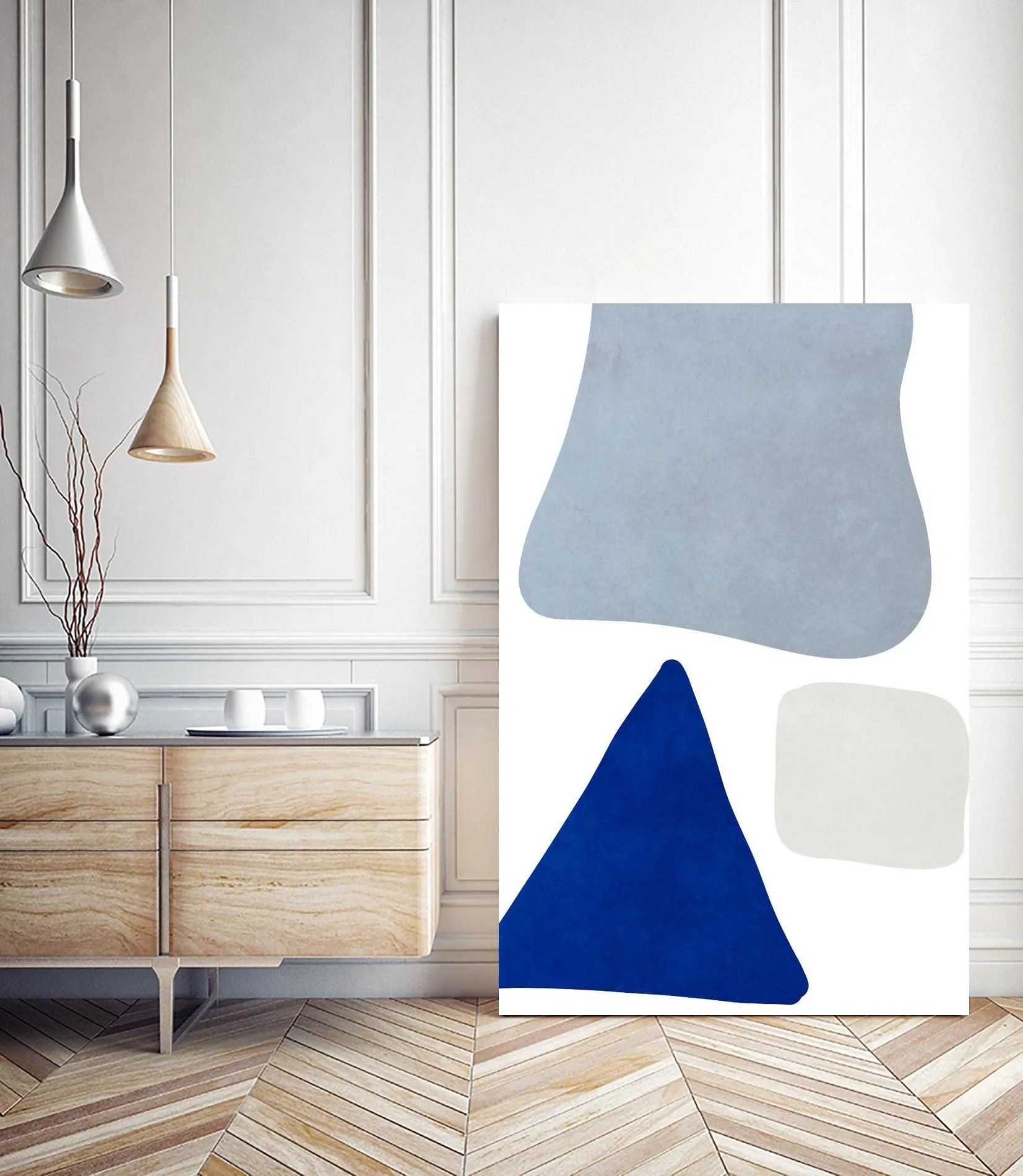 Blue Simple Shapes I