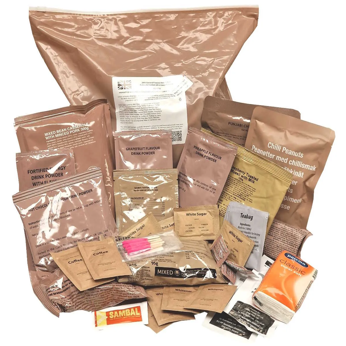 British Army 24 Hour General Purpose Ration Pack - Menu 3