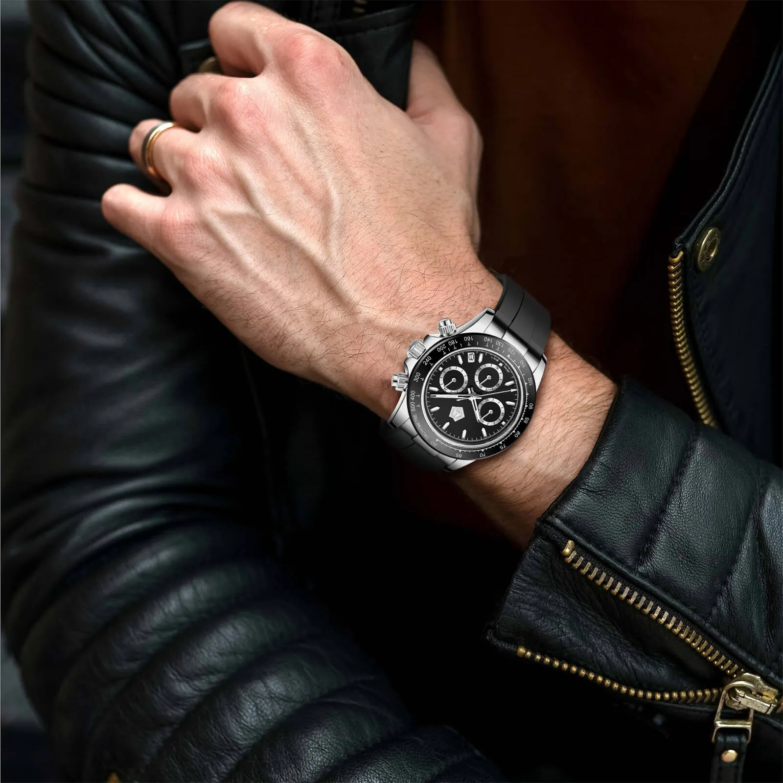 Chronograph Watch | Rubber Band | 8389M