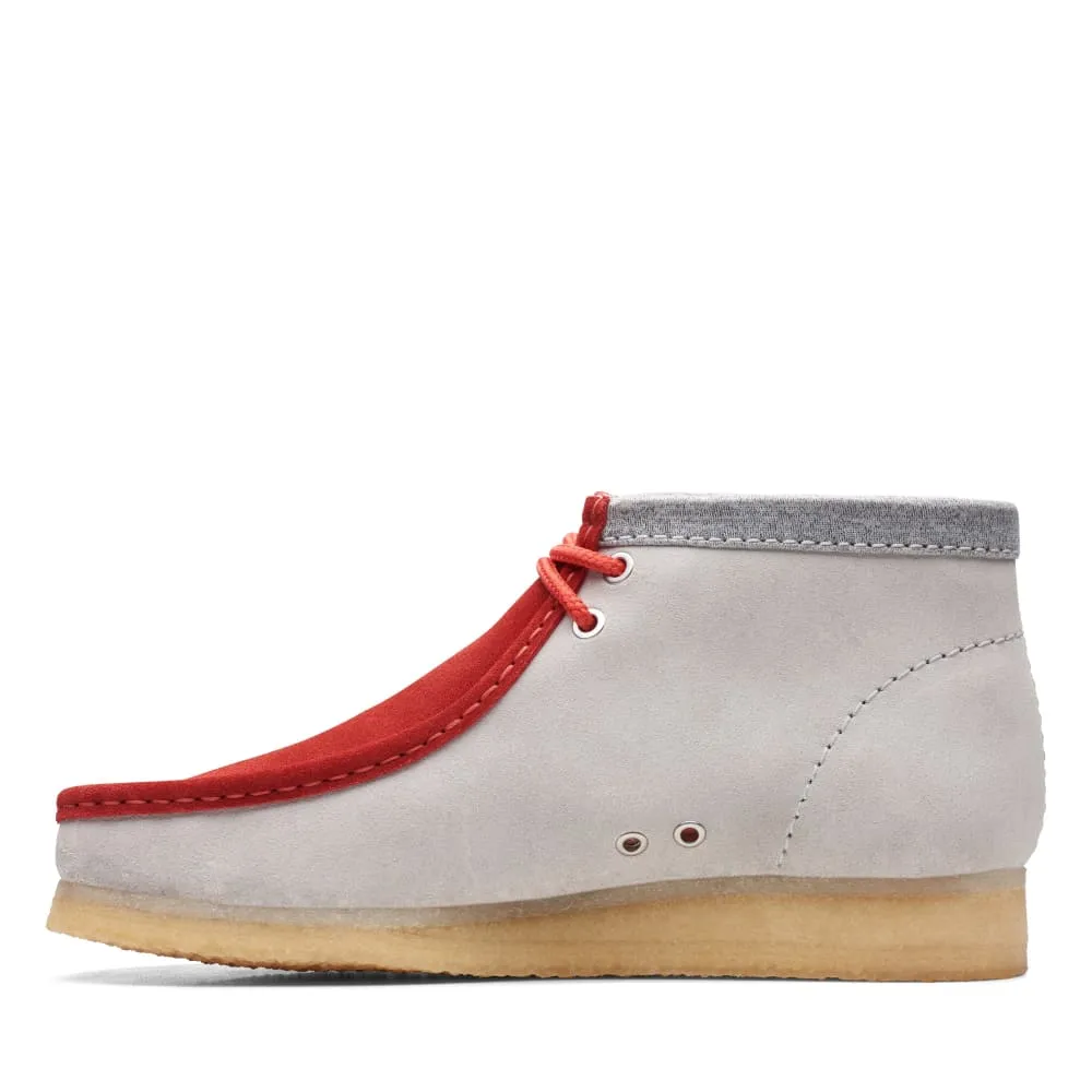 Clarks Originals Wallabee Boots VCY Men's Red and Gray Suede 26165076