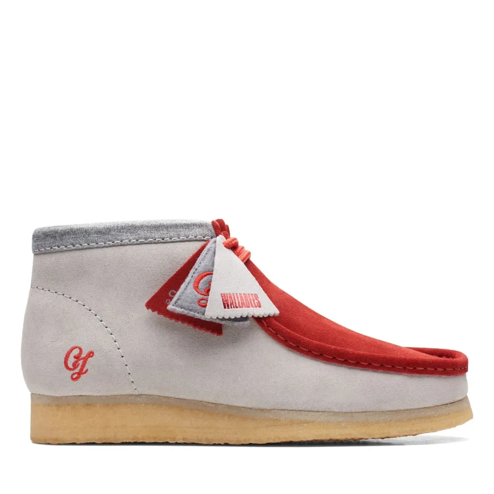 Clarks Originals Wallabee Boots VCY Men's Red and Gray Suede 26165076