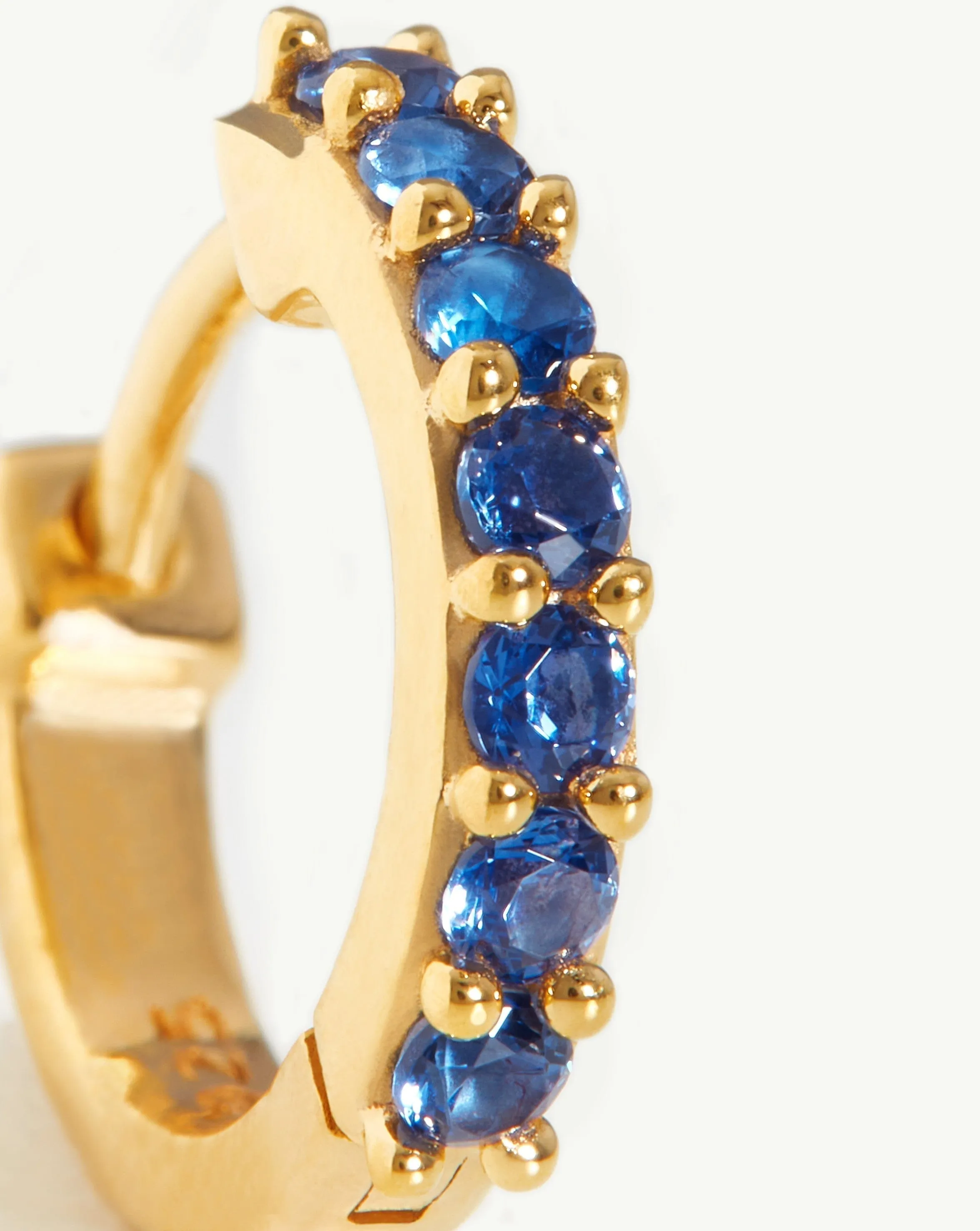 Classic Stone Huggies | 18k Gold Vermeil/Blue Zirconia