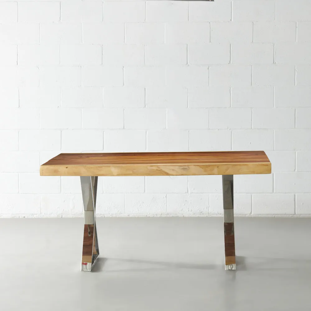 COMPAC - Suar Live Edge Table X Chrome