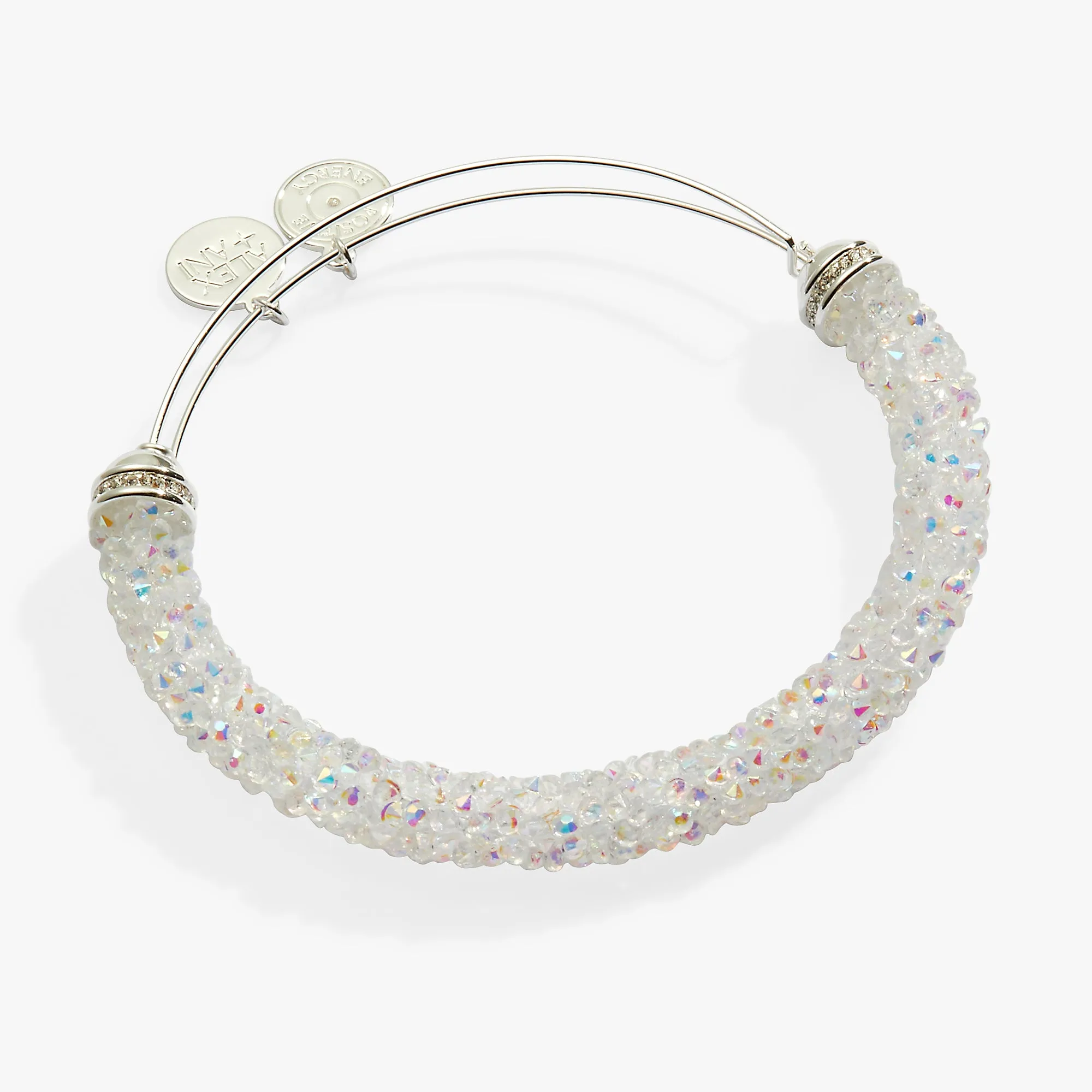 Crystal Crush Bangle, Silver