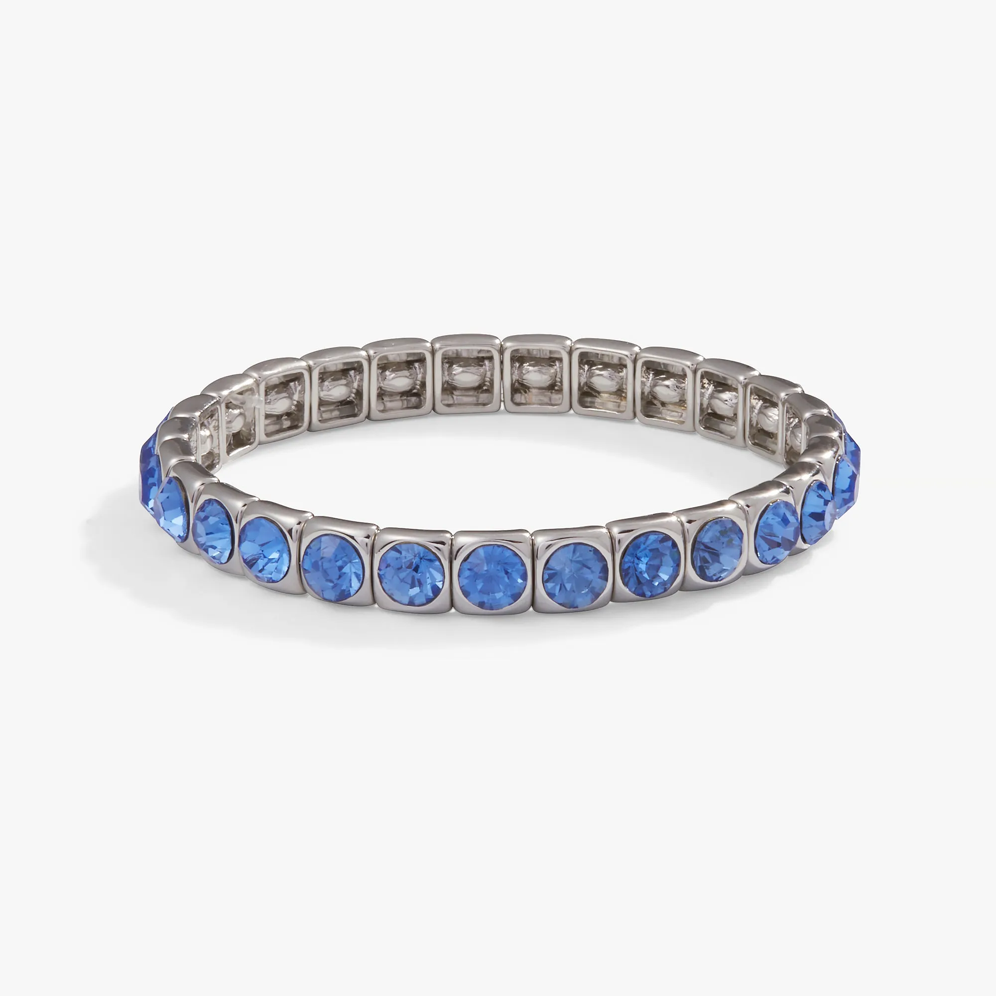 Crystal Stretch Bracelet, Sapphire