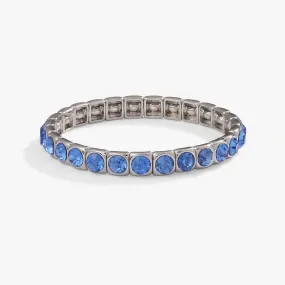 Crystal Stretch Bracelet, Sapphire