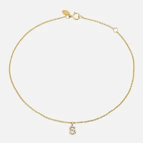 Diamond Mini Initial Anklet