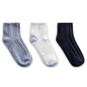 Diamond Pointelle Anklet Sock 3 Pack