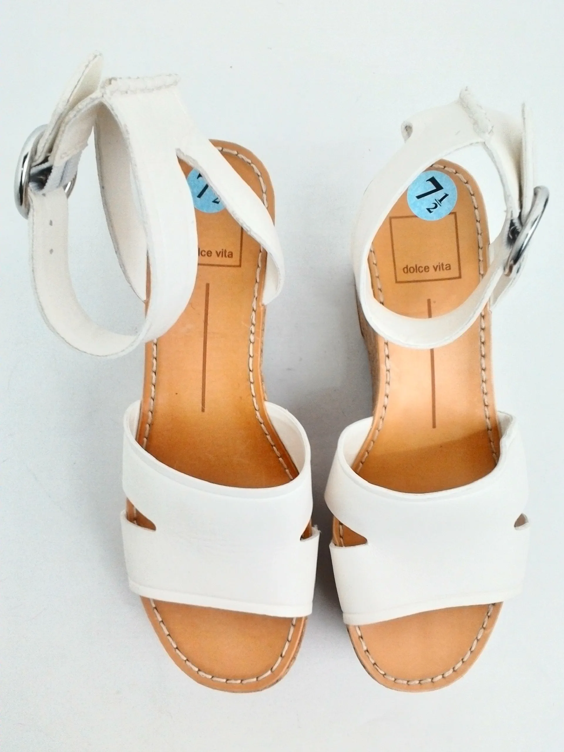 Dolce Vita Women's White Platform Sandals Size 7.5