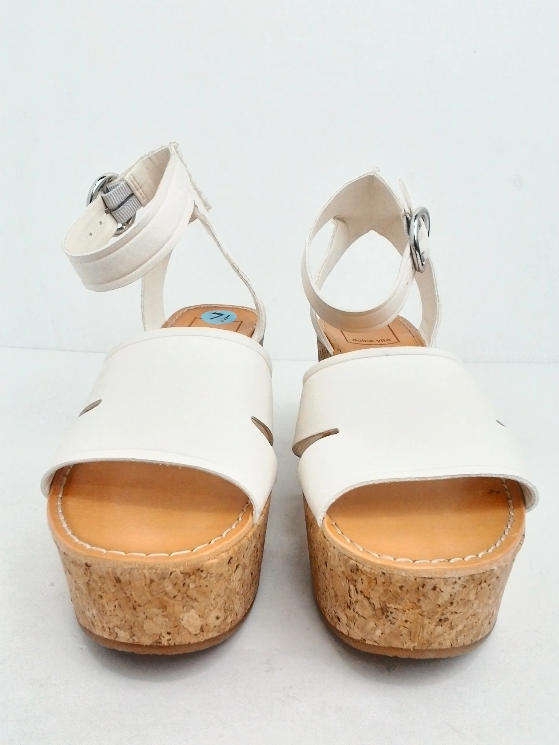 Dolce Vita Women's White Platform Sandals Size 7.5