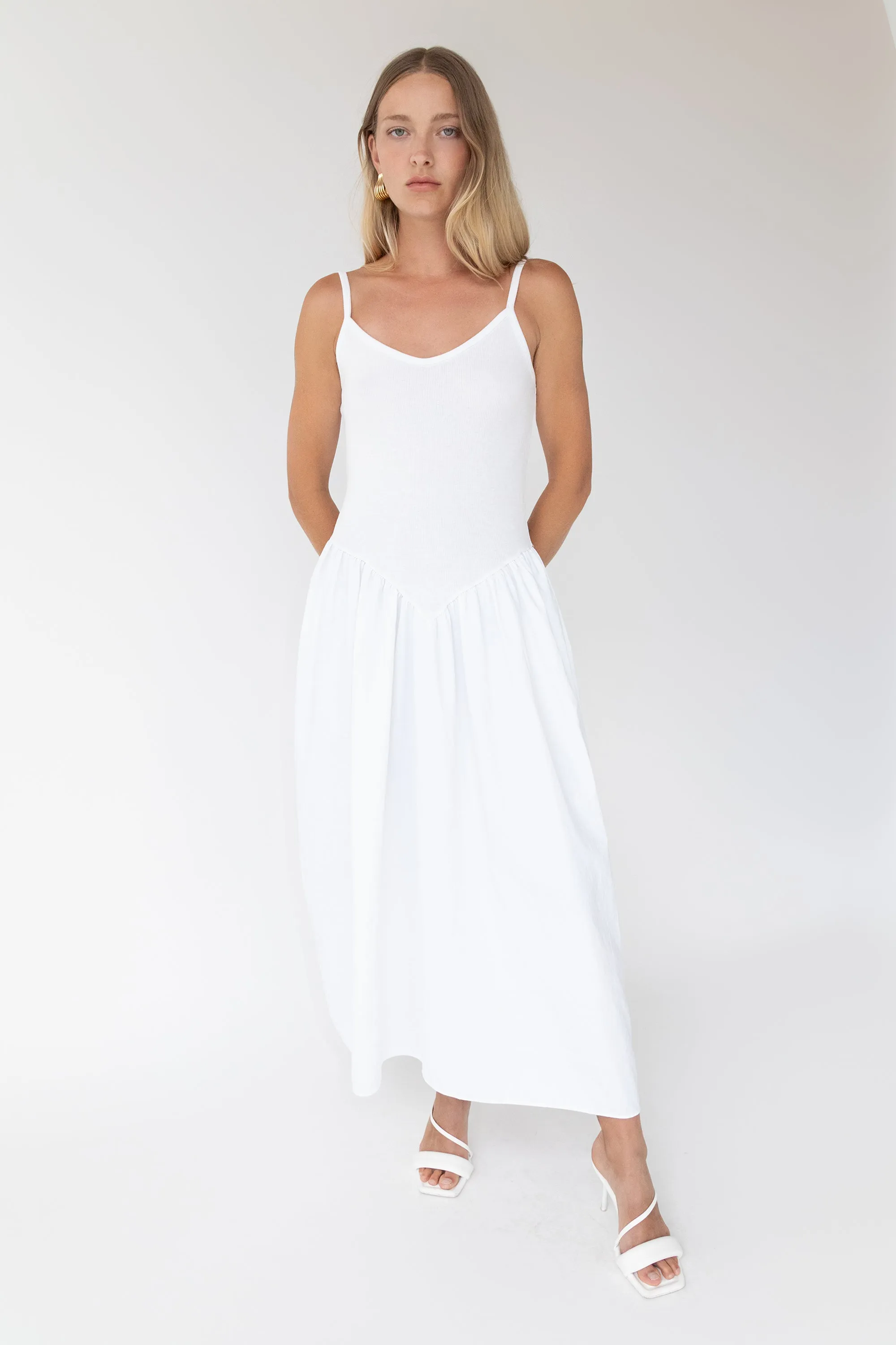 DROP WAIST MAXI DRESS