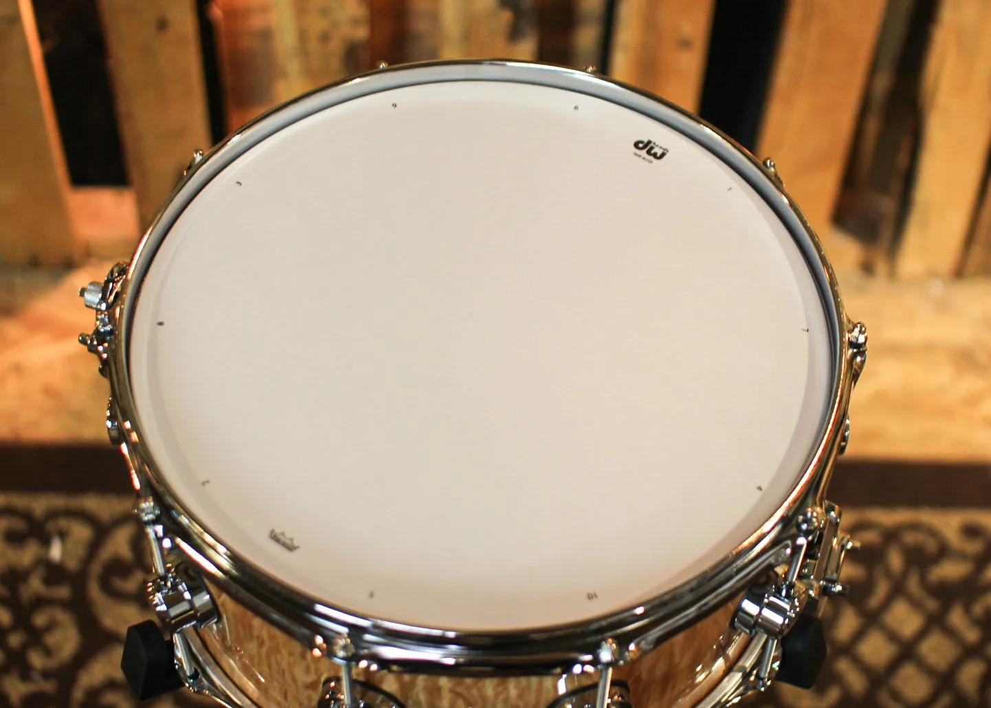 DW 6.5x14 Collector's Maple 333 Super Curly Maple Snare Drum - SO#1344449