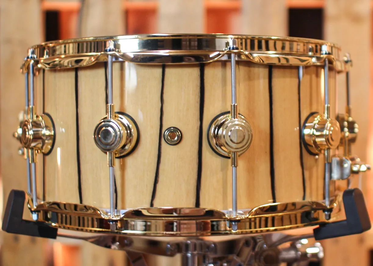 DW 6.5x14 Collector's Maple VLT Ivory Ebony Snare Drum - SO#1315775