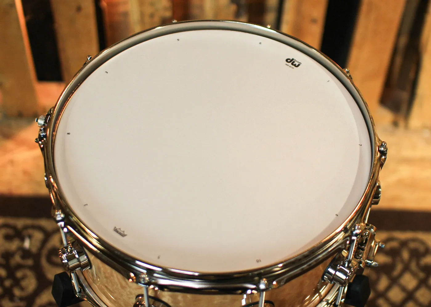 DW 6.5x14 Collector's Maple VLT Quilted Moabi Snare Drum - SO#1344439