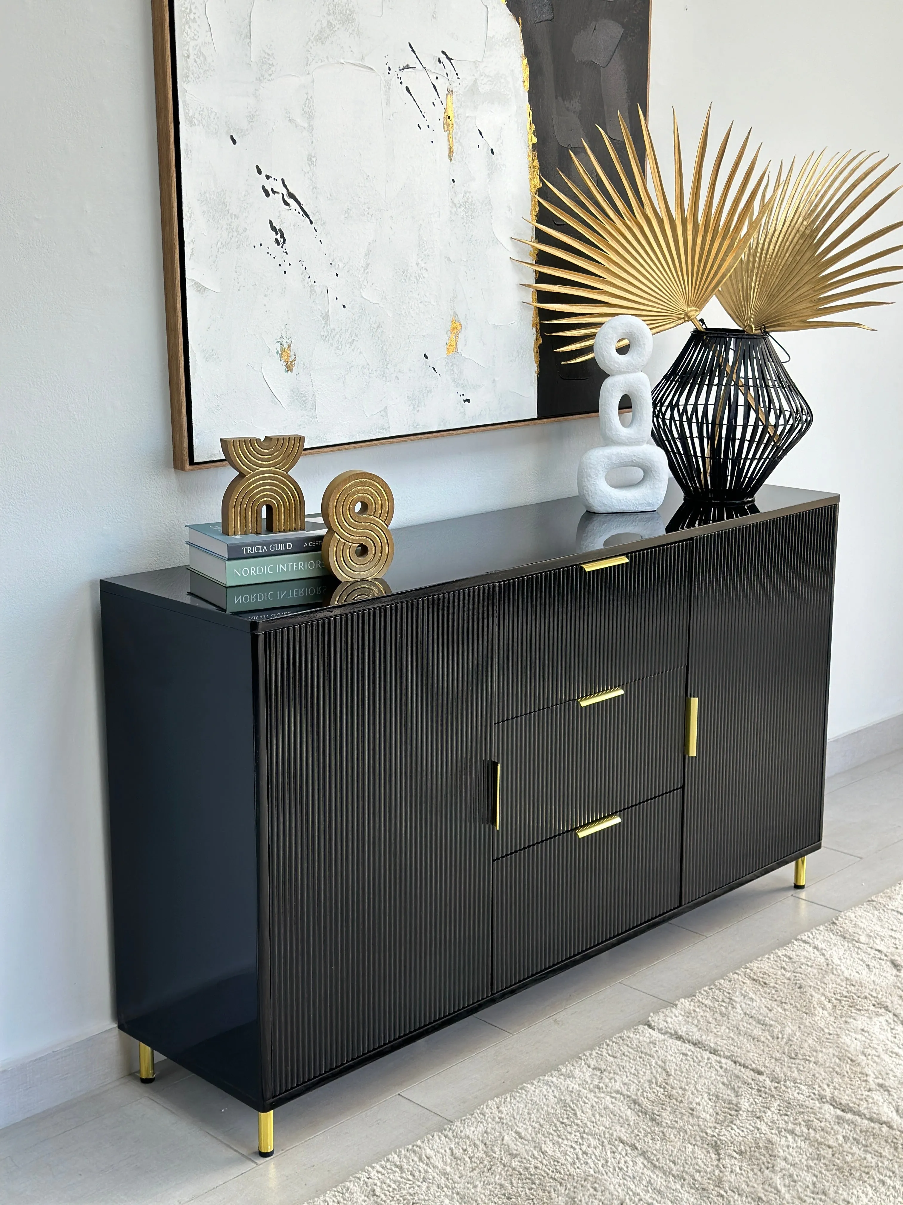 Eccentric Black Buffet Table