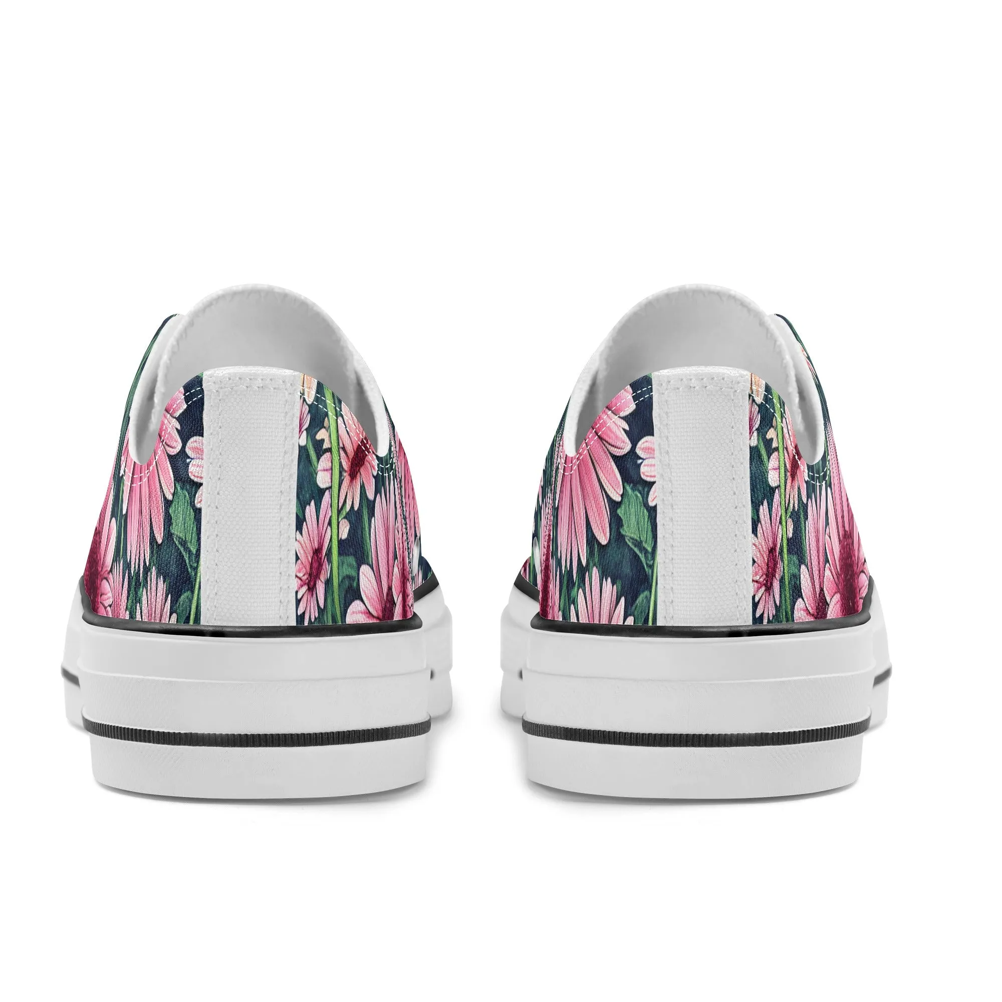 Gerbera Daisy Flowers Collection - Womens Classic Low Top Canvas Shoes for Garden Lovers