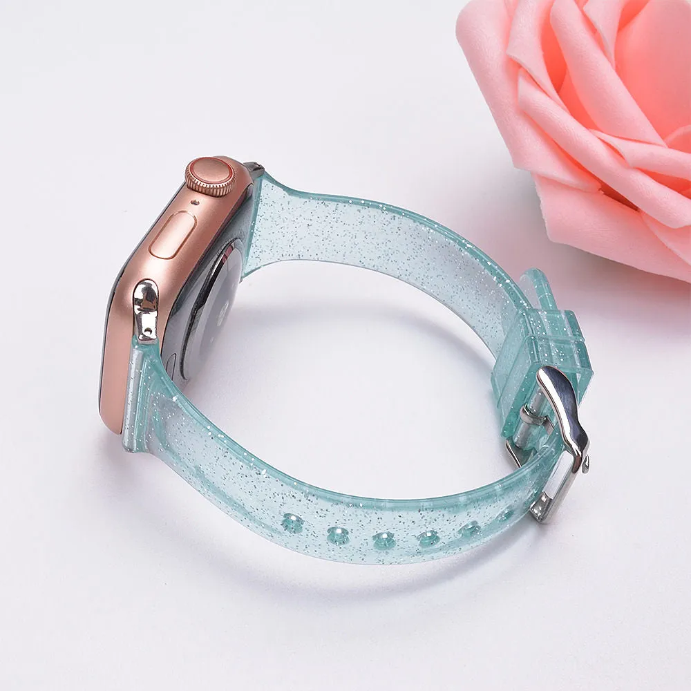 Glitter Silicone Watch Strap for Apple Watch