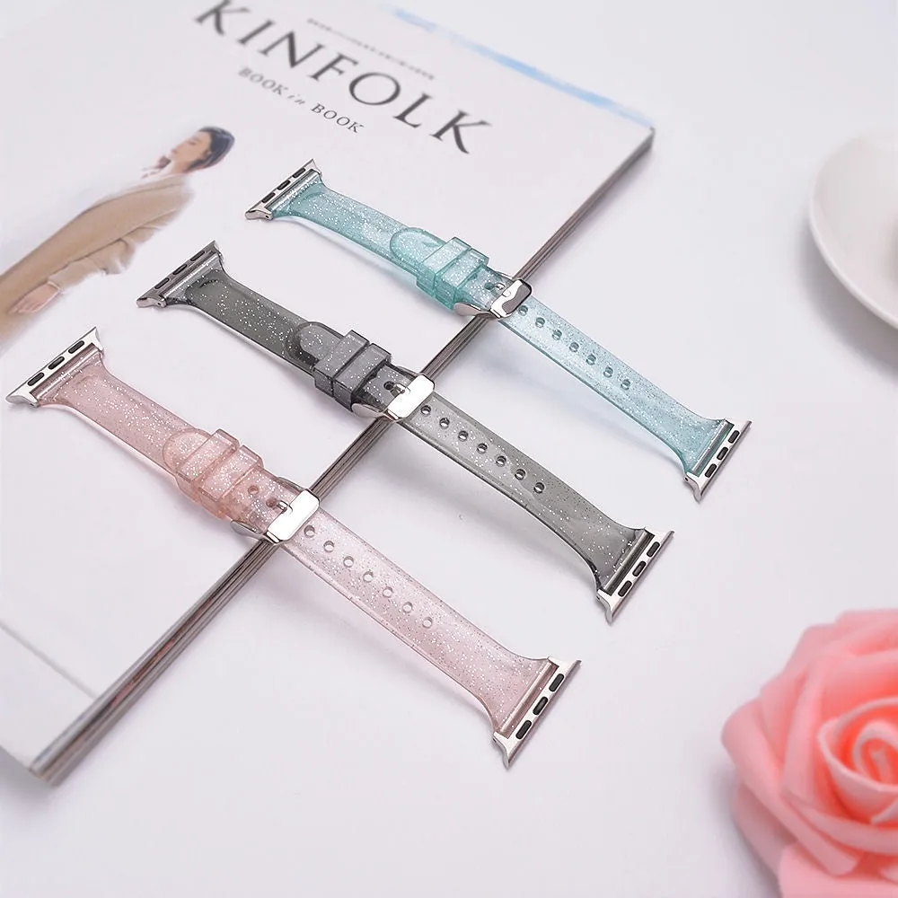 Glitter Silicone Watch Strap for Apple Watch