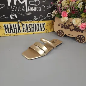 Golden Flat Slippers