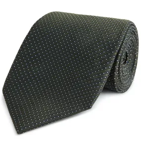 Green Micro Diamond Spot Woven Silk Tie