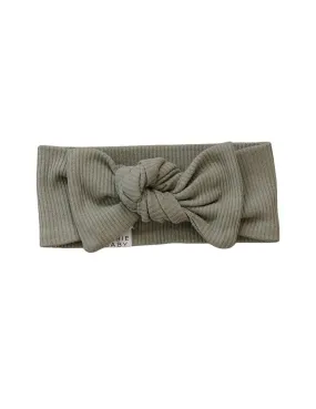 Green Organic Cotton Ribbed Head Wrap