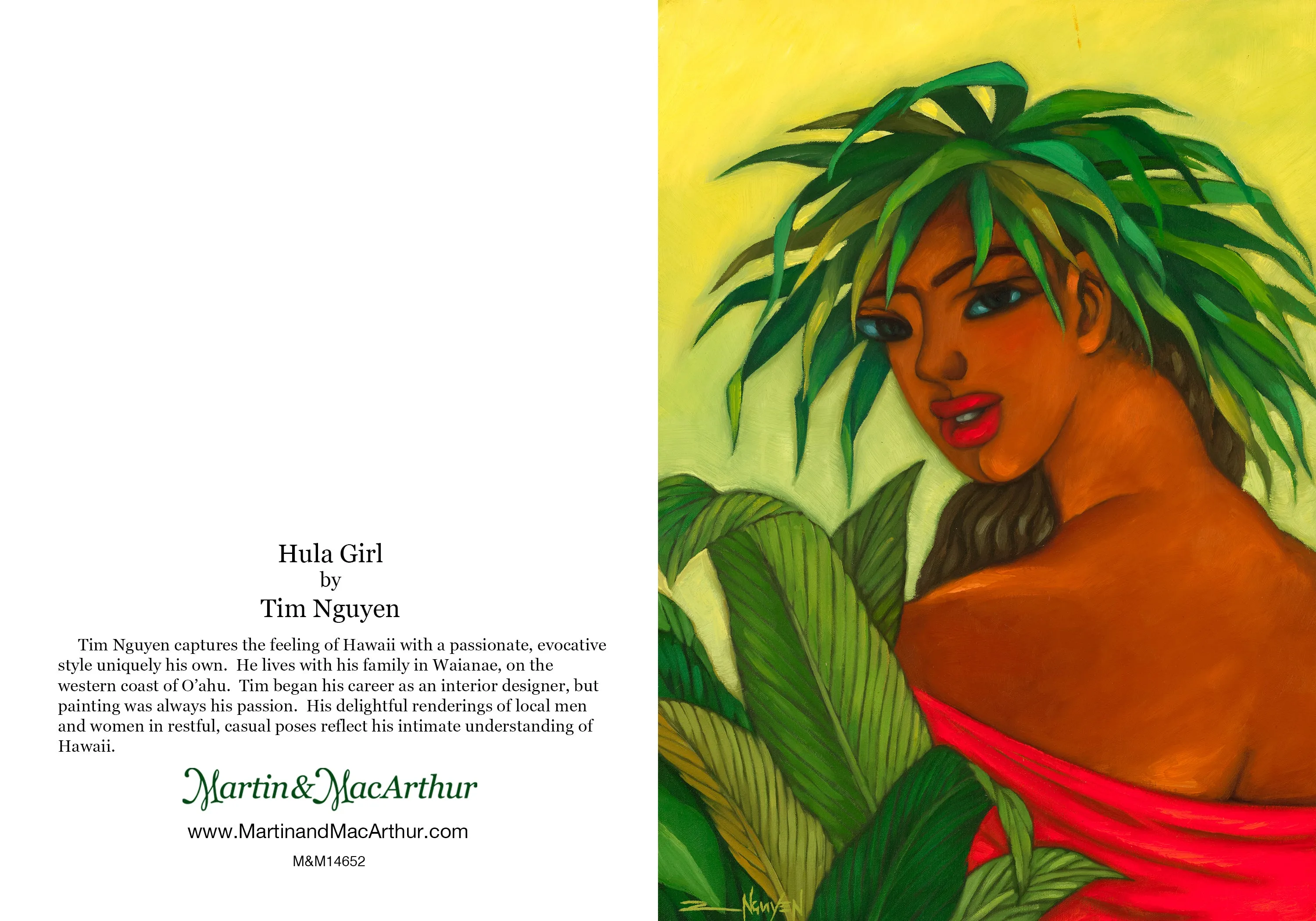 Greeting Card "Hula Girl" by Tim Nguyen